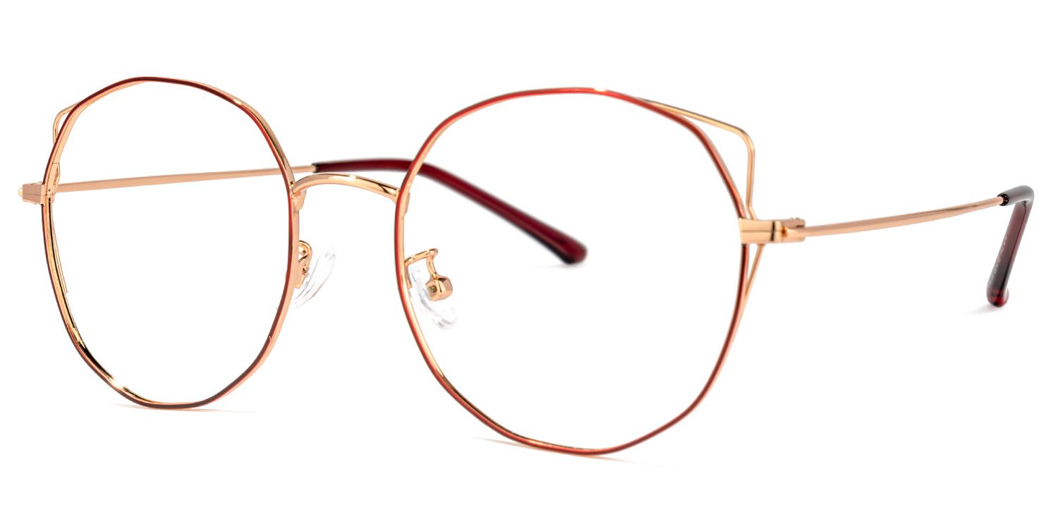 Paddy Lunettes géométriques Rouge1