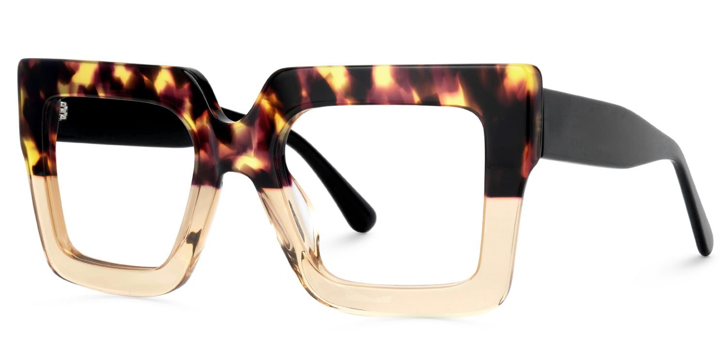 Brandon Tortue Carré Lunettes1