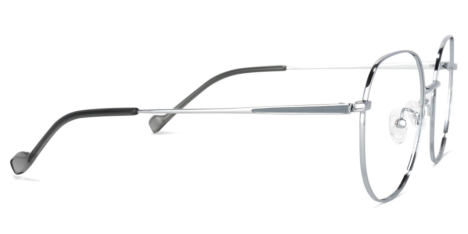 Qusay Lunettes rondes en argent 2