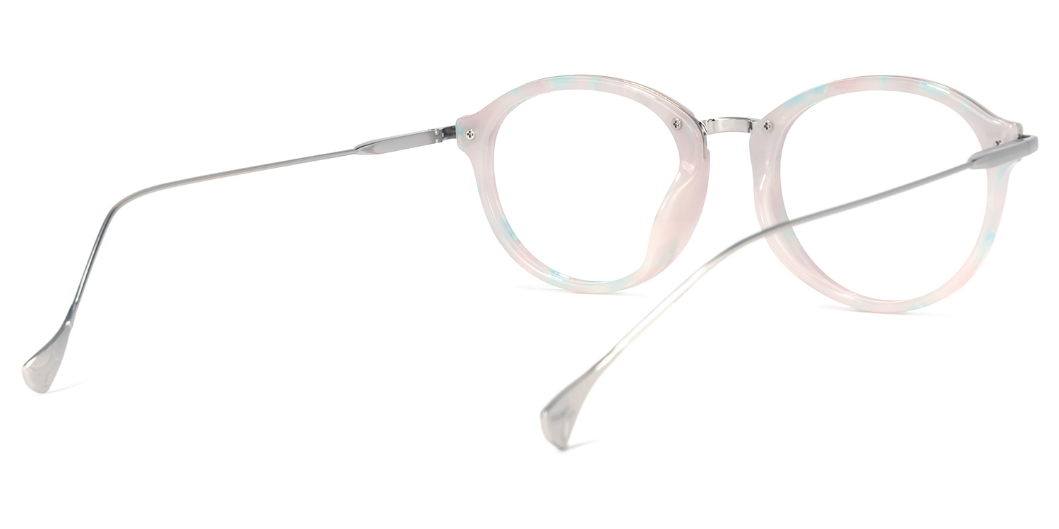 Waino Rose Tortue Ronde Lunettes3