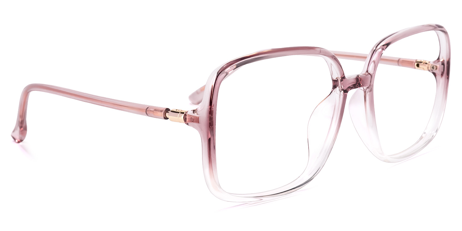 Nanie Lunettes carrées Rose2