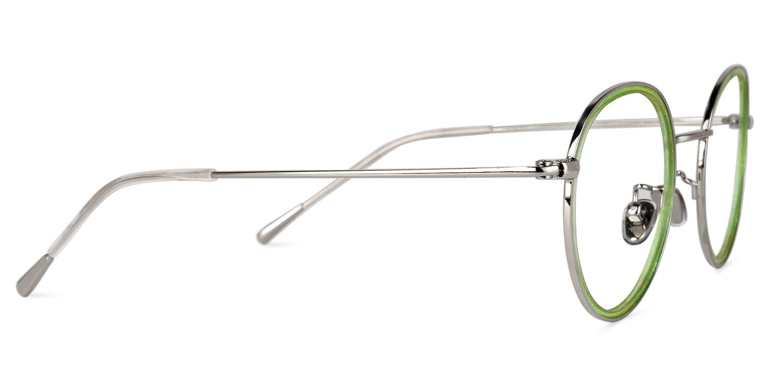 Candice Lunettes Ronds Vert2