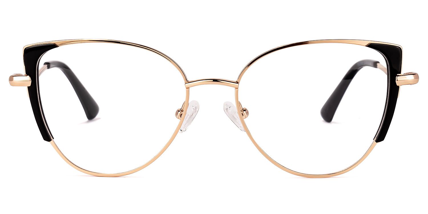 Raia Lunettes cateye en or noir0