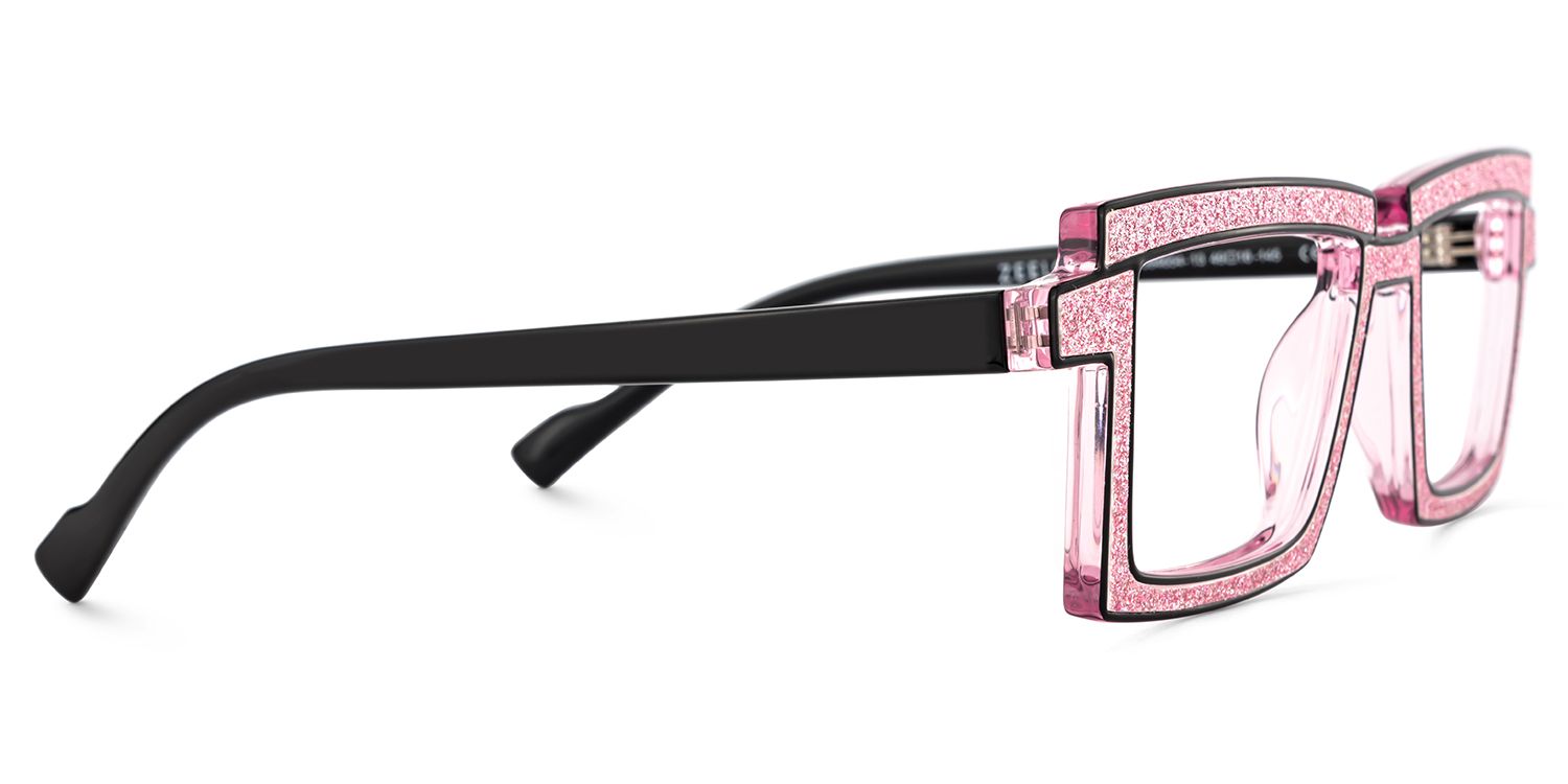 Zephyr Rose Rectangle Lunettes3