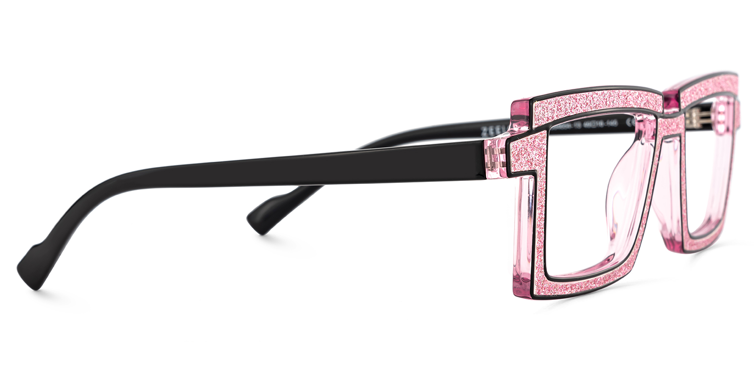 Zephyr Rose Rectangle Lunettes4