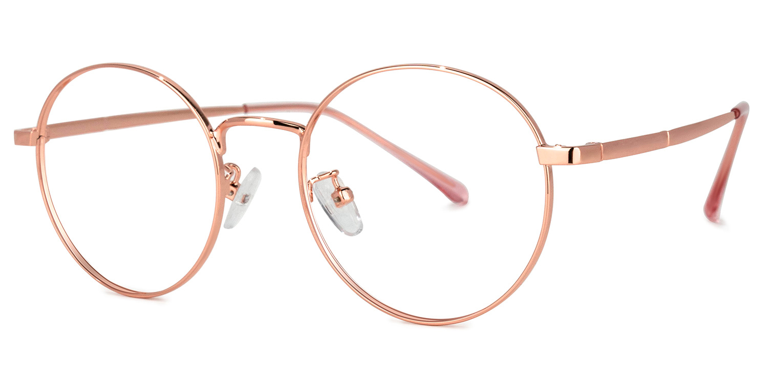 Emilia Lunettes rondes roses1
