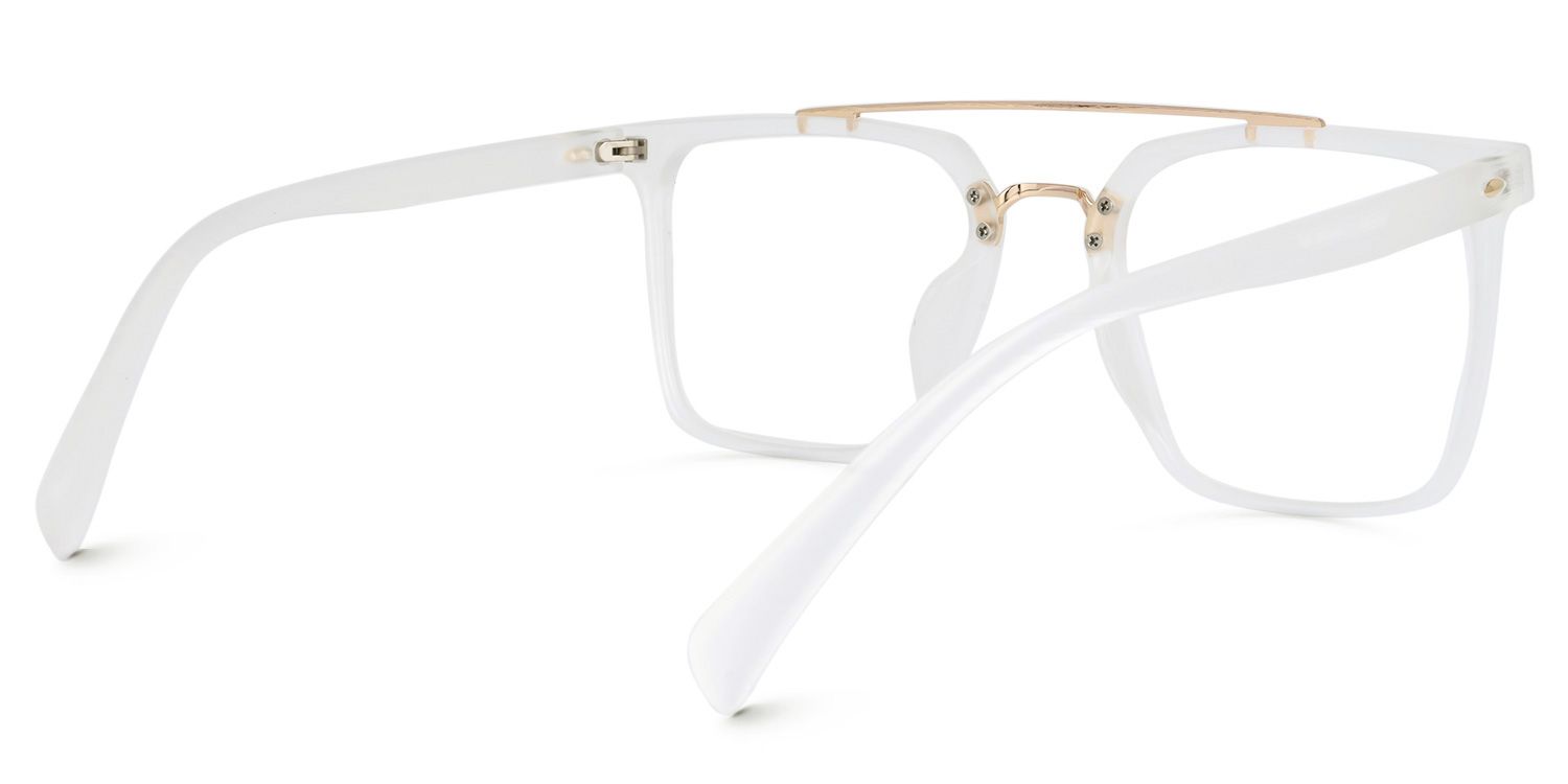 Shumac Blanc Aviateur Lunettes3