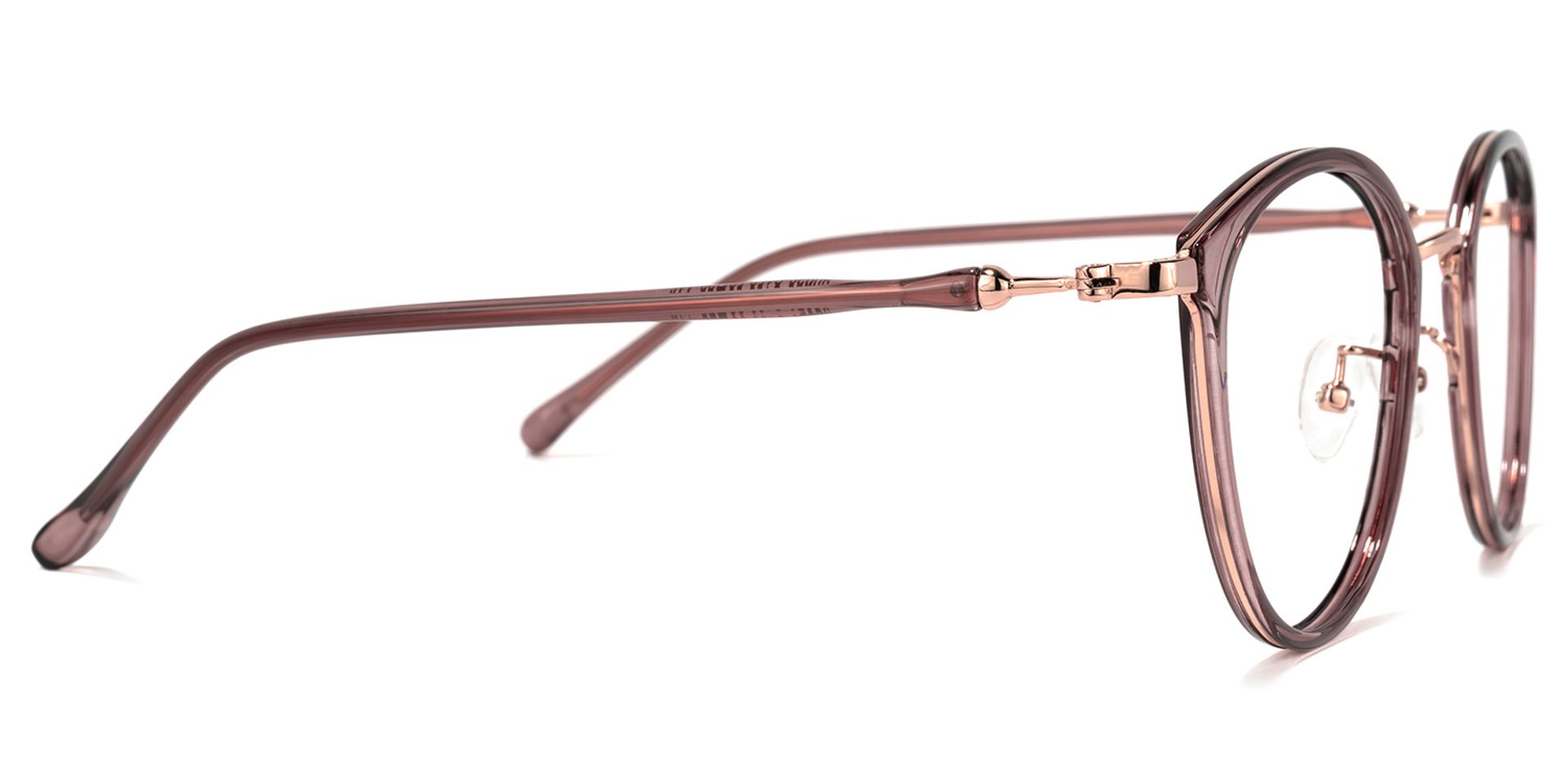 Basilia Lunettes rondes en cristal marron2
