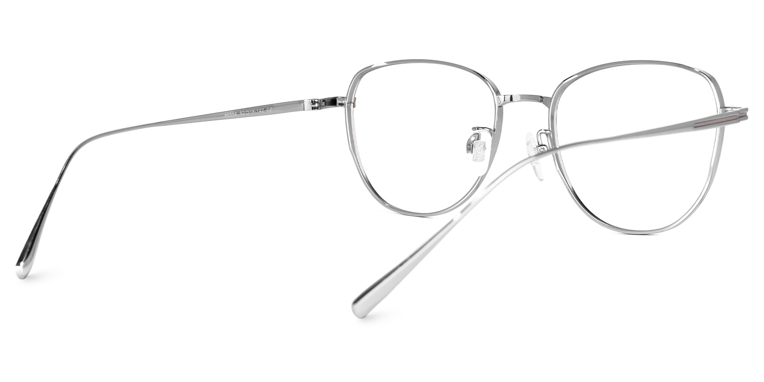 Sacajawea Rose Argent Carré Lunettes3