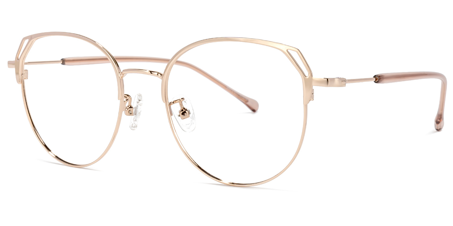 Haggith Lunettes rondes dorées1