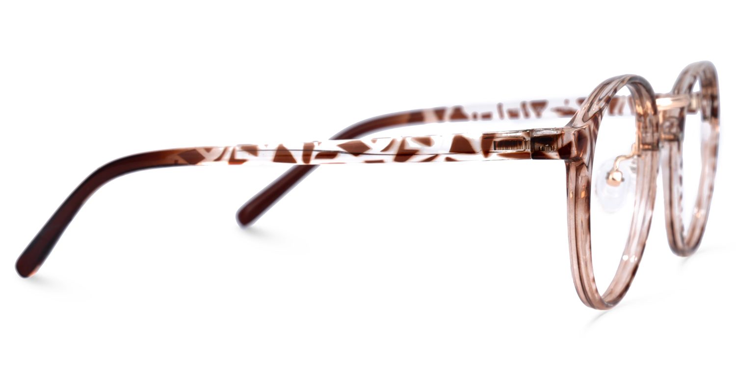 Udale Lunettes rondes Marron Tortoise2