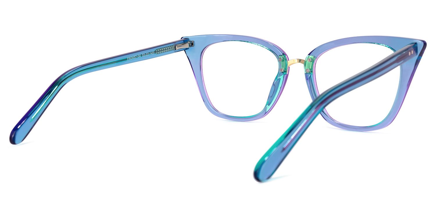 Martha Bleue Cateye Lunettes4