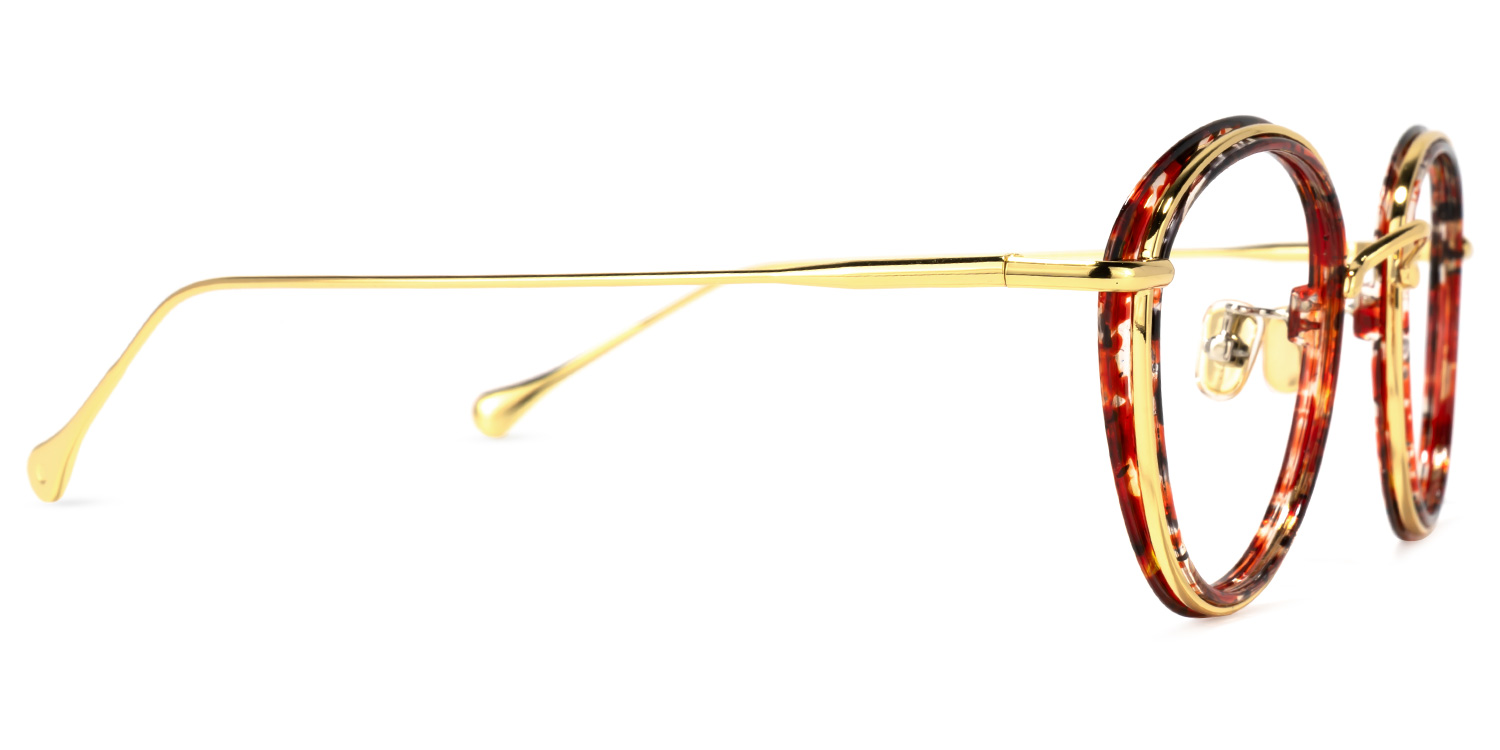 Clementine Rouge Tortue Ronde Lunettes2