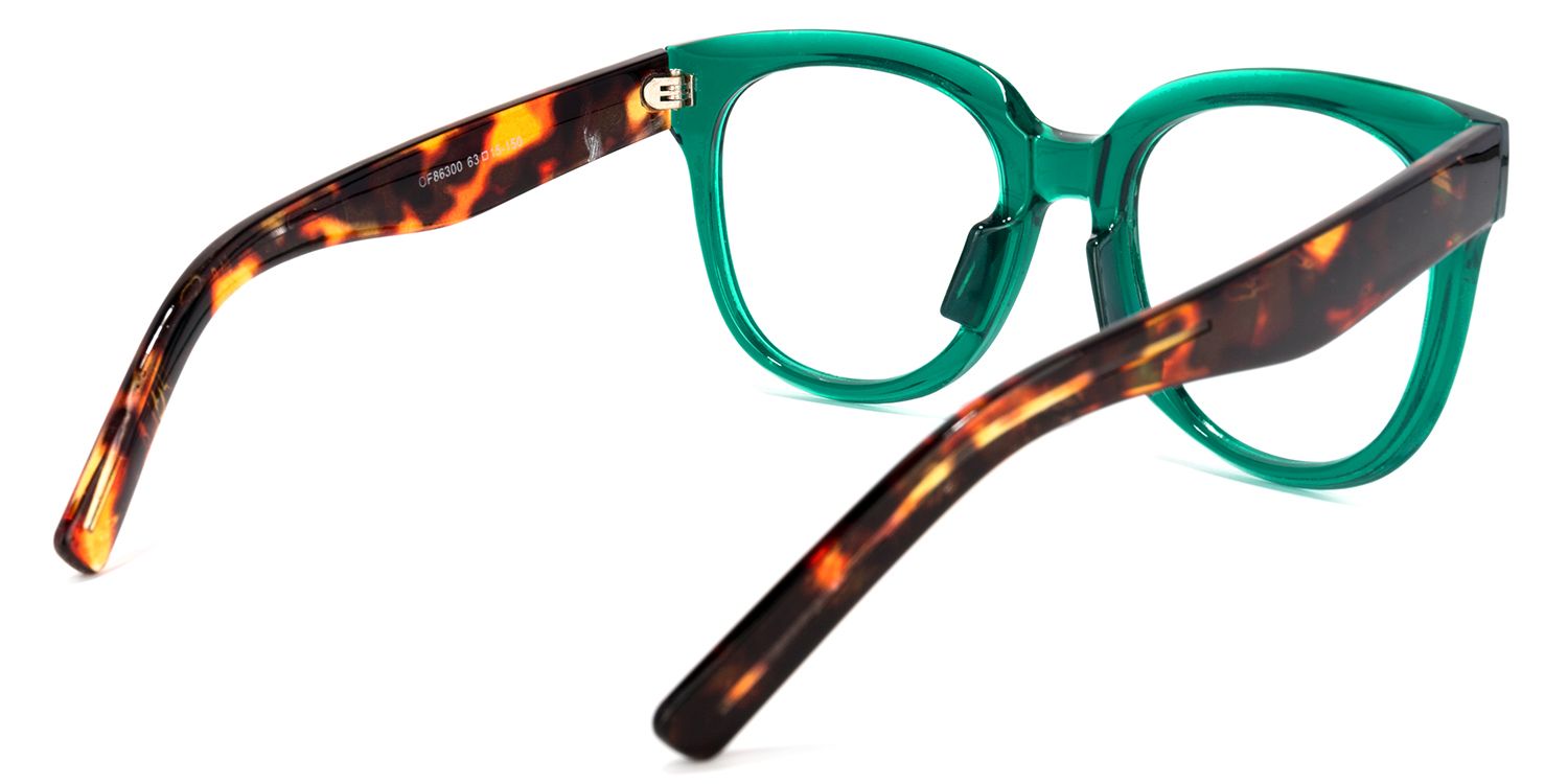 Harrell Lunettes carrées vert foncé3
