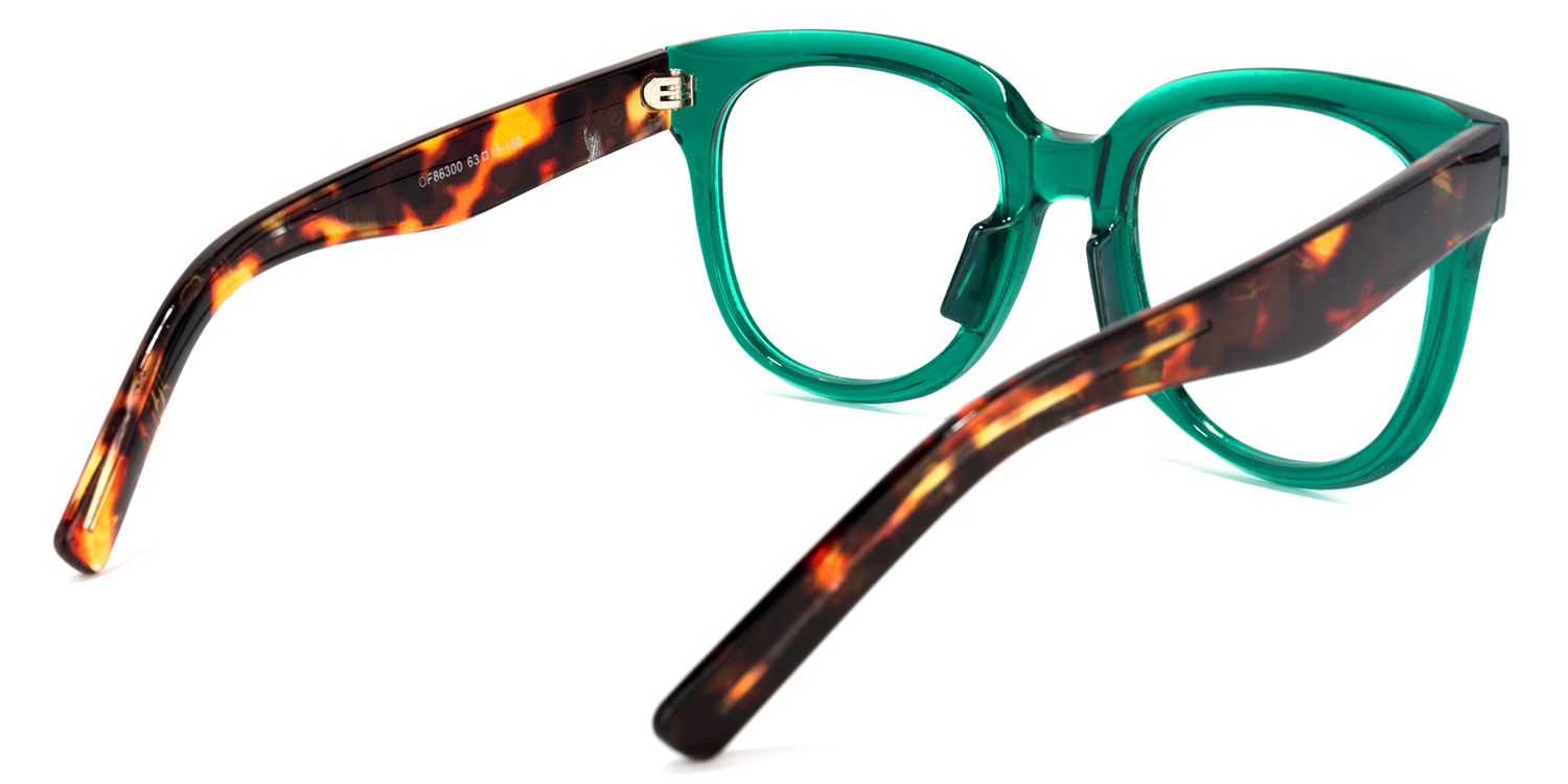 Harrell Lunettes carrées vert foncé3
