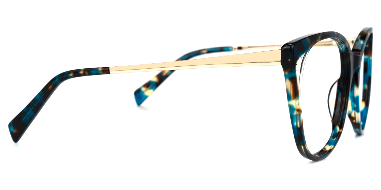 Patricia Bleue Tortue Cateye Lunettes2