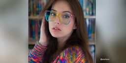 Cicely Arc-en-ciel Géométrique lunettes1