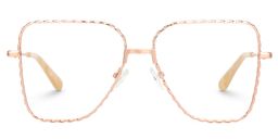 Alisandra Or Rose Aviateur lunettes0