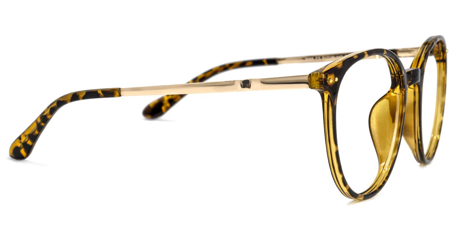 Falecia Lunettes rondes Jaune Tortoise2