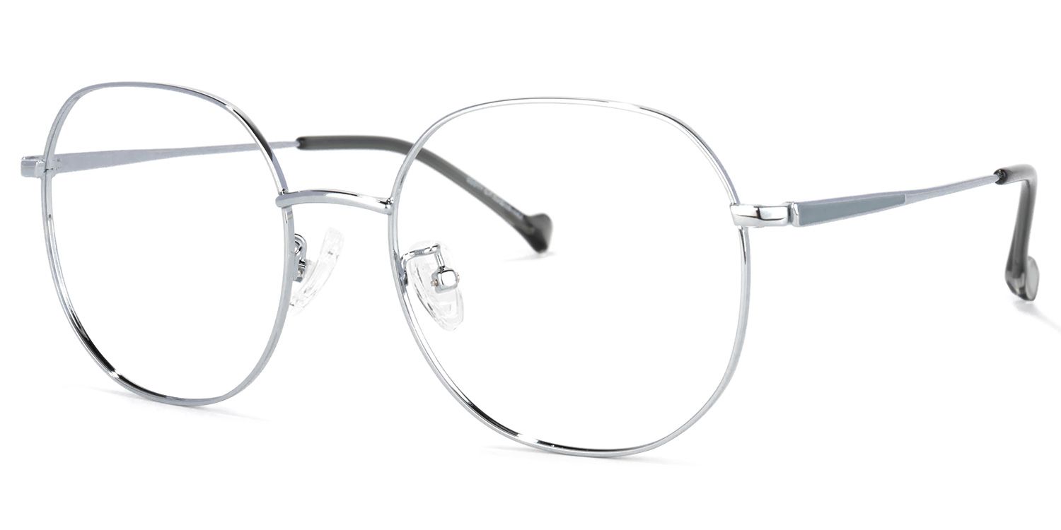 Qusay Lunettes rondes en argent 1