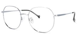 Qusay Argent Ronde lunettes1