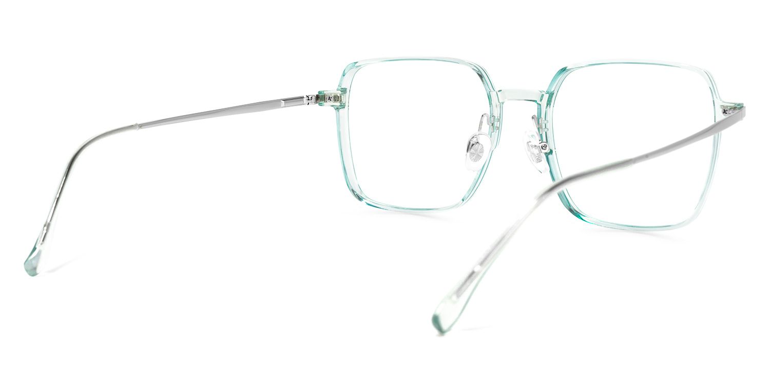 Padraigin Lunettes carrés en cristal vert 3
