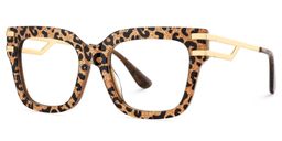 Lidia Léopard Carré lunettes4
