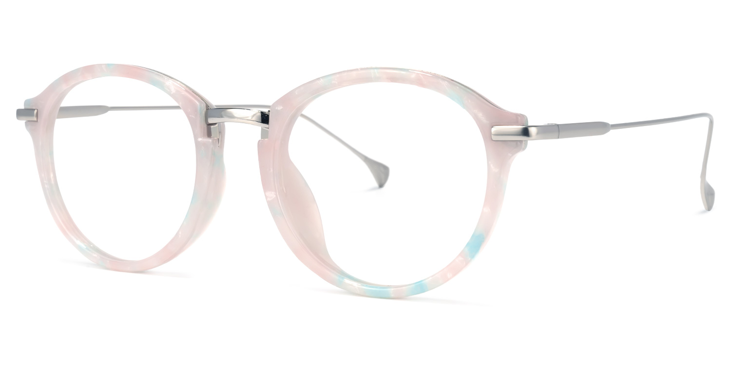 Waino Rose Tortue Ronde Lunettes1