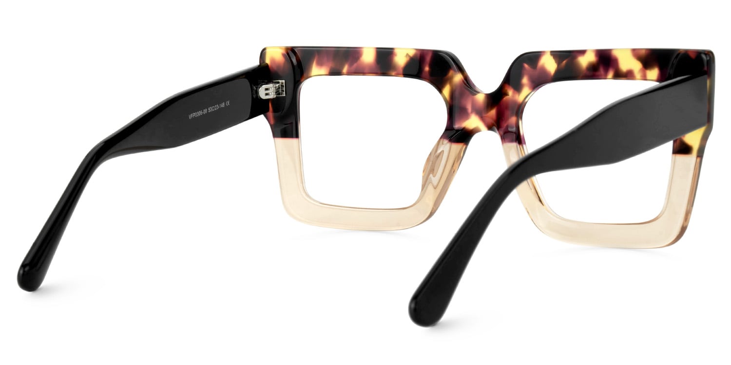 Brandon Tortue Carré Lunettes3