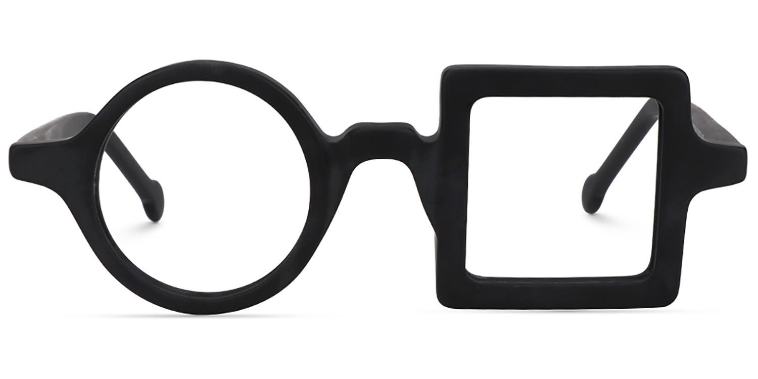 Paola Lunettes asymétriques noires0