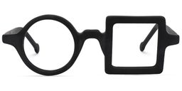 Paola Noir Géométrique lunettes0