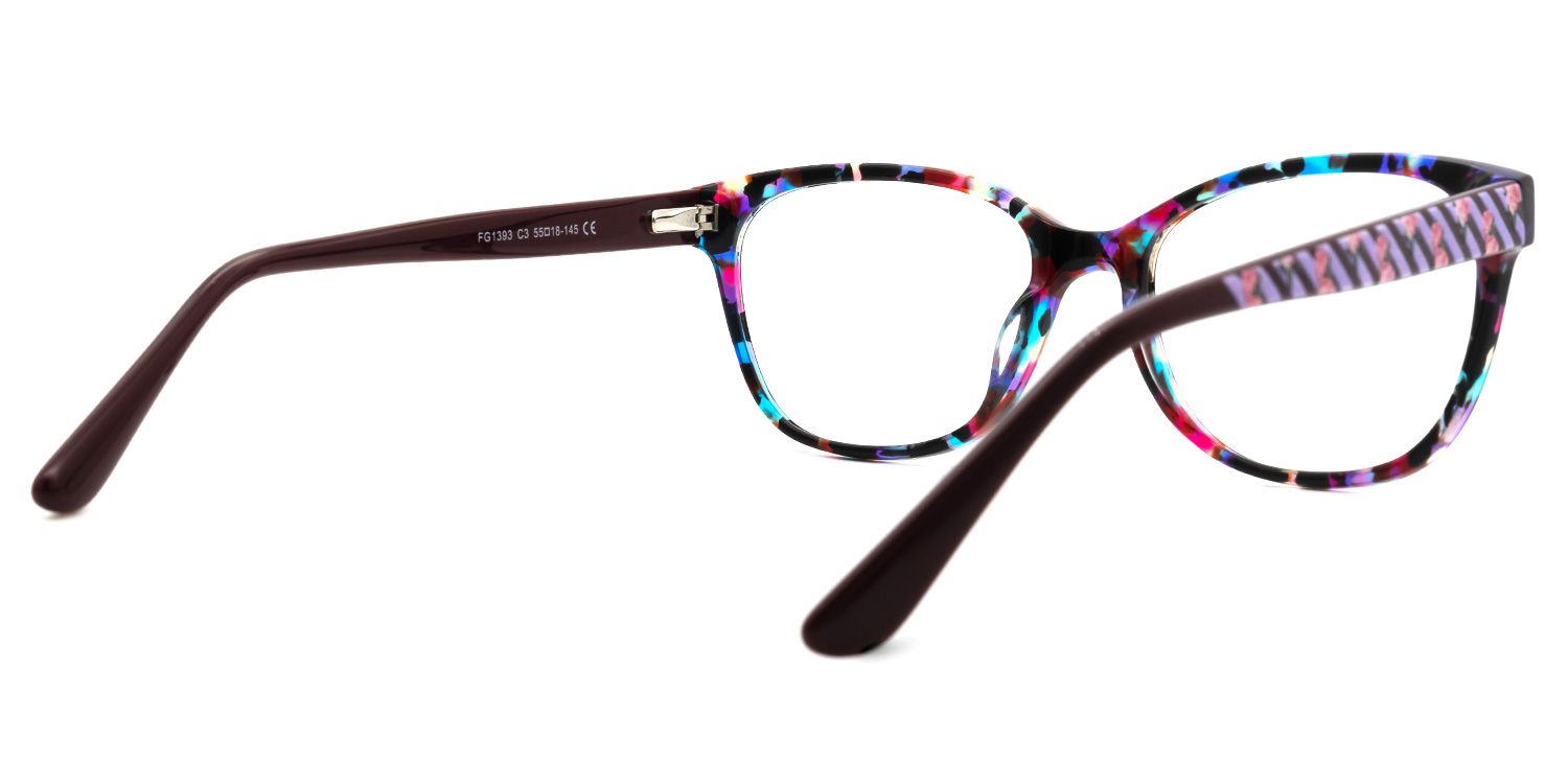 Okes Floral Rectangle Lunettes3