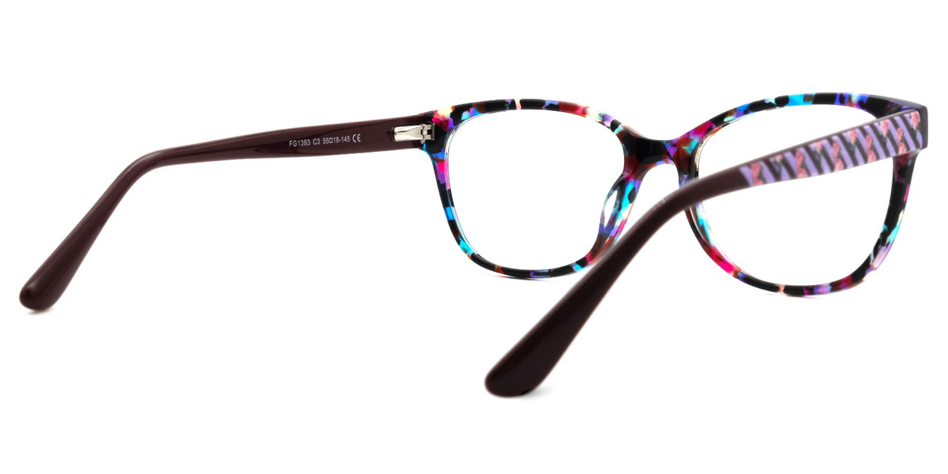 Okes Floral Rectangle Lunettes3