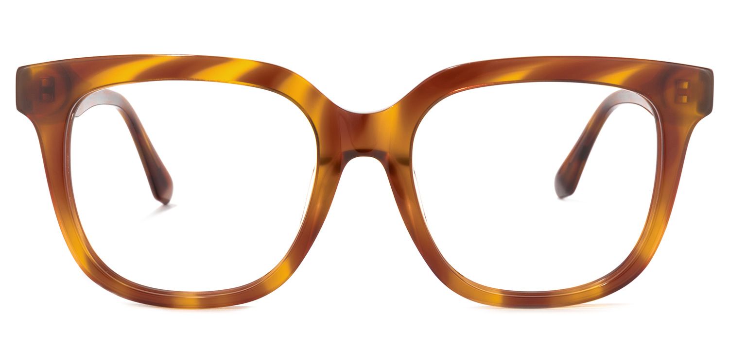 Quiana Jaune Tortue Carré Lunettes0