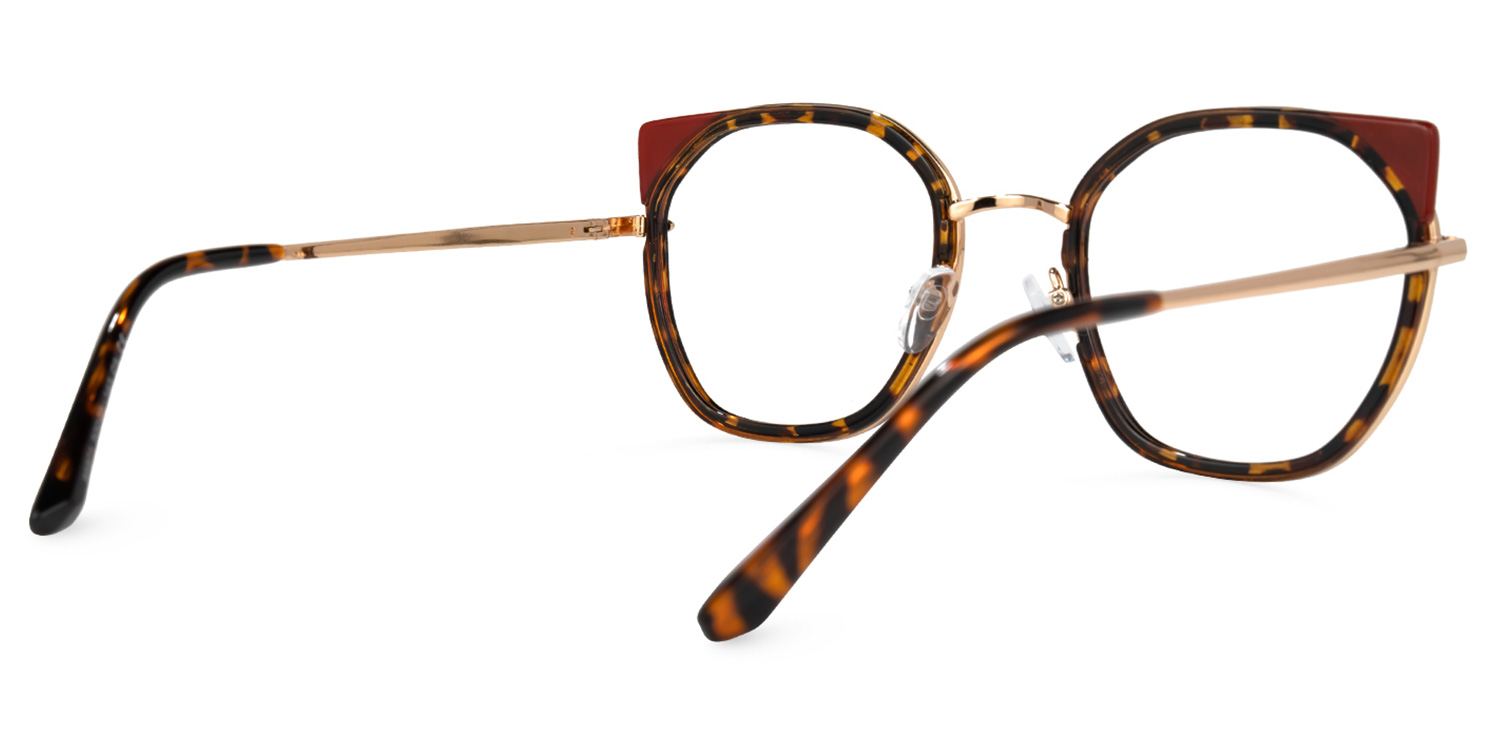Edie Marron Tortue Cateye Lunettes3