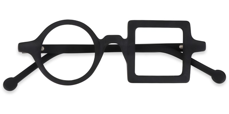 Paola Lunettes asymétriques noires5