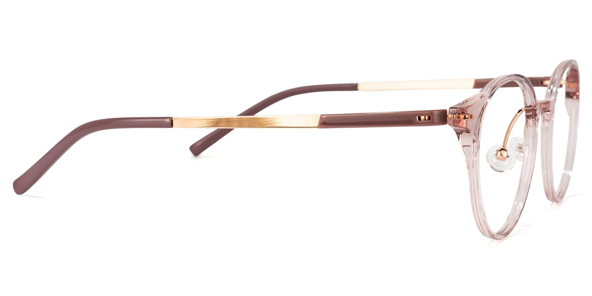 Laszlo Lunettes ronds en cristal rose 2