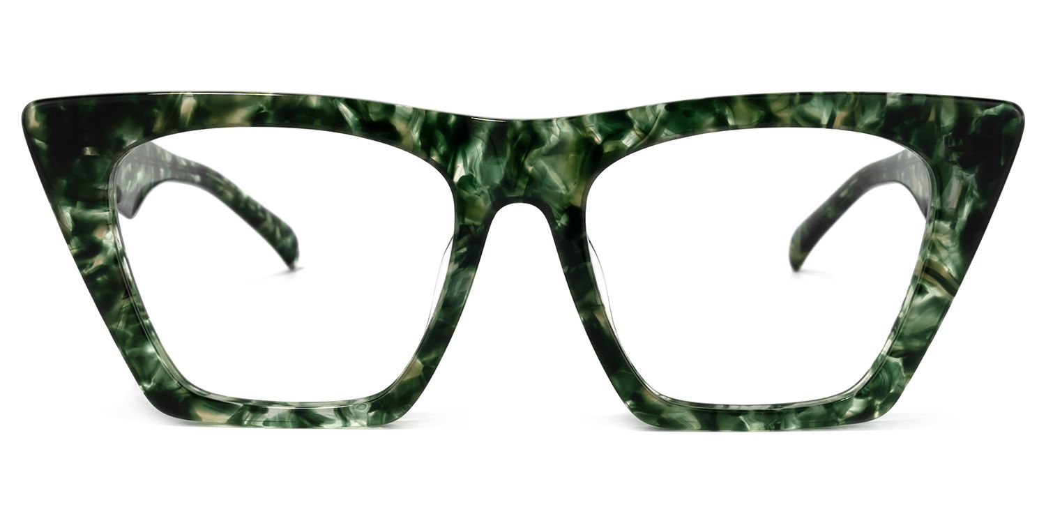 Cecile Vert-Floral Cateye Lunettes0