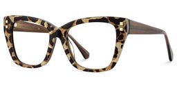 Tessia Léopard Marron Carré lunettes4