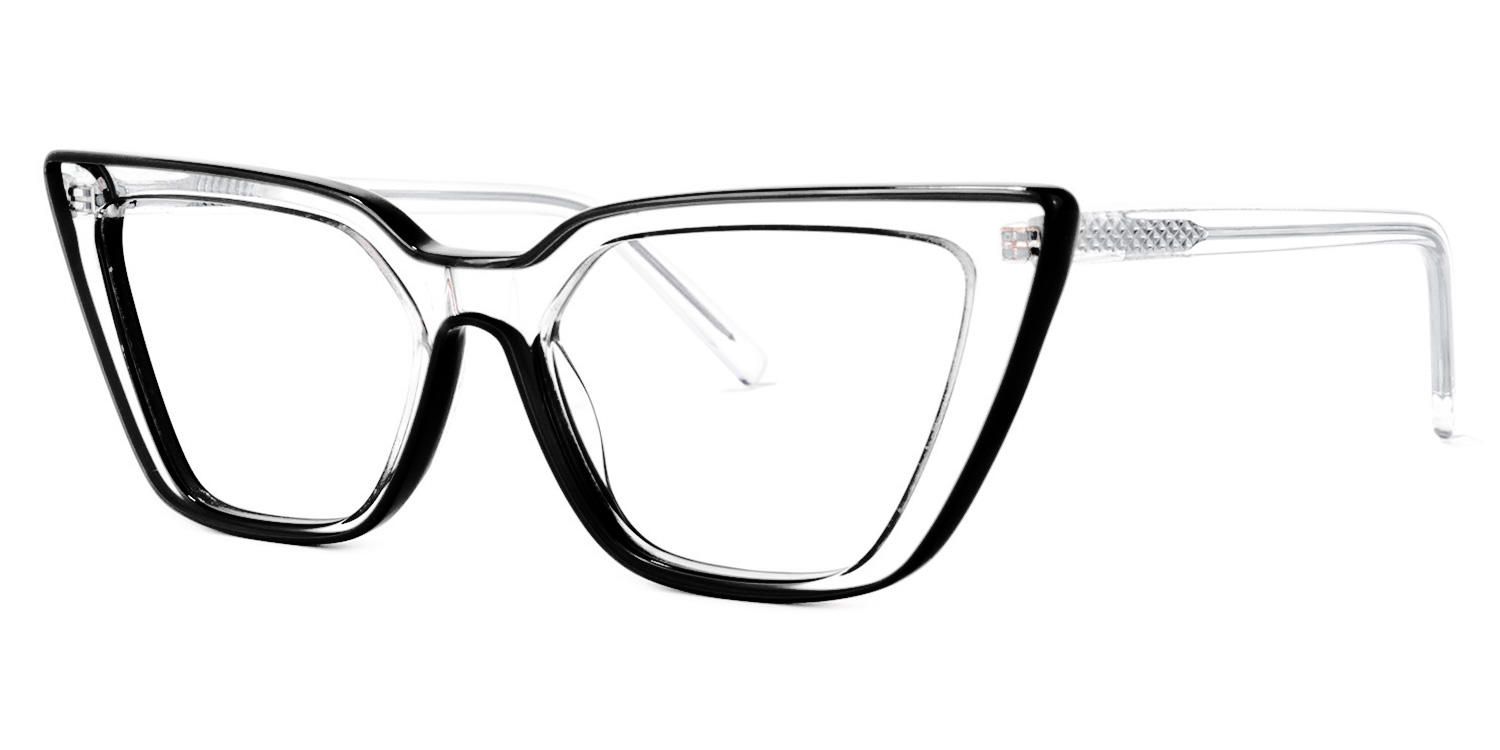 Yosef Noir Cateye Lunettes1