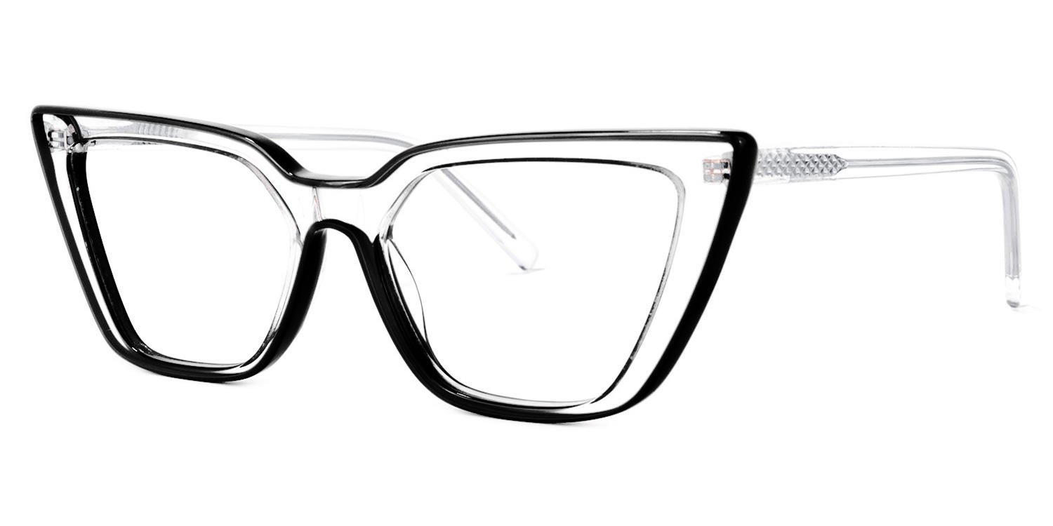 Yosef Noir Cateye Lunettes1