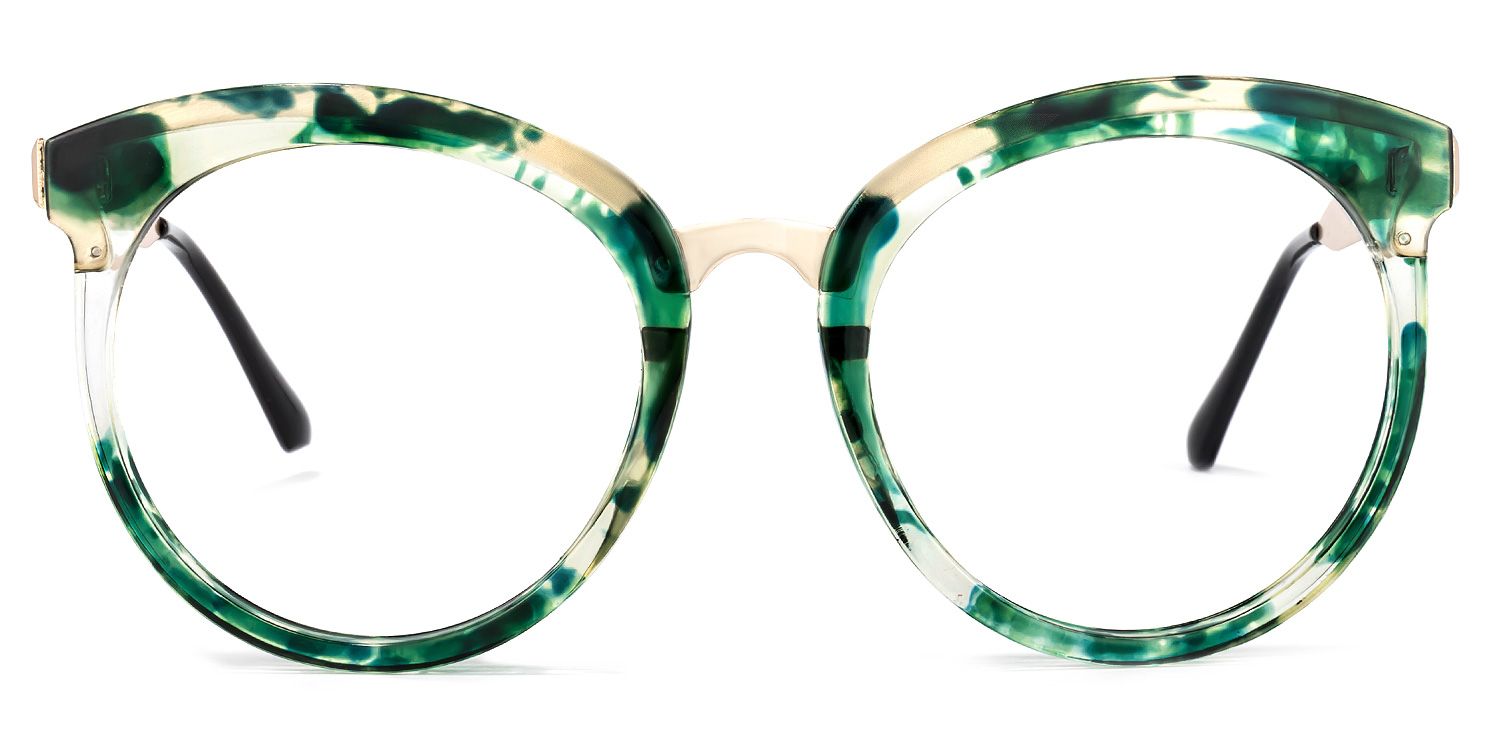 Penny Vert Floral Ronde Lunettes0