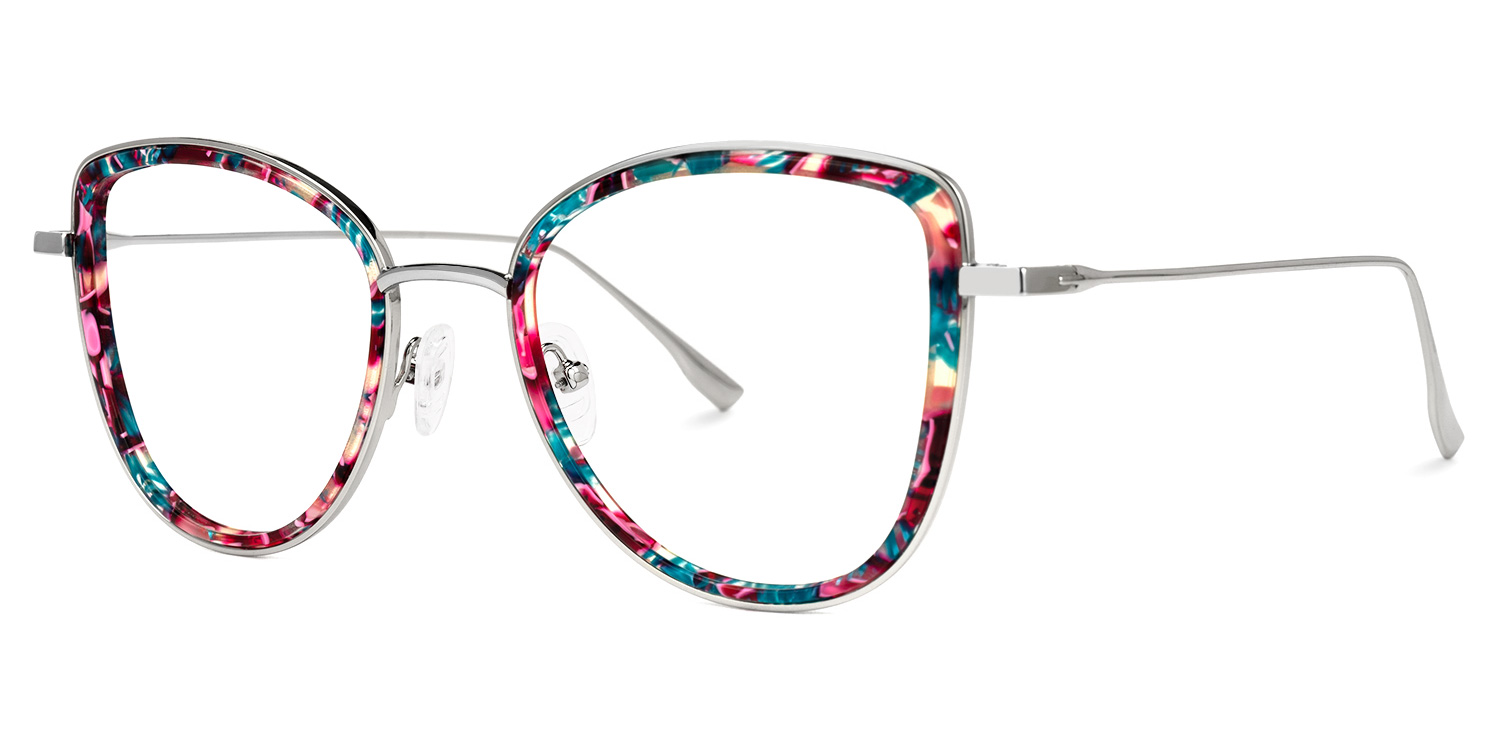Sahro Blue-Floral Cateye Lunettes1