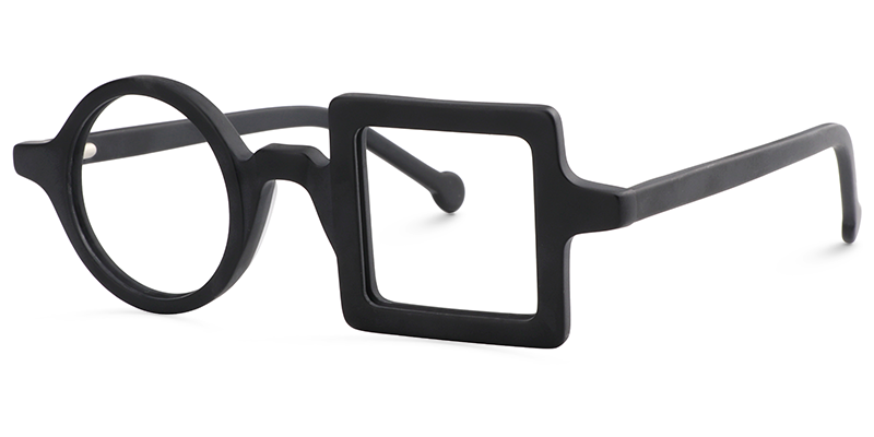 Paola Lunettes asymétriques noires1