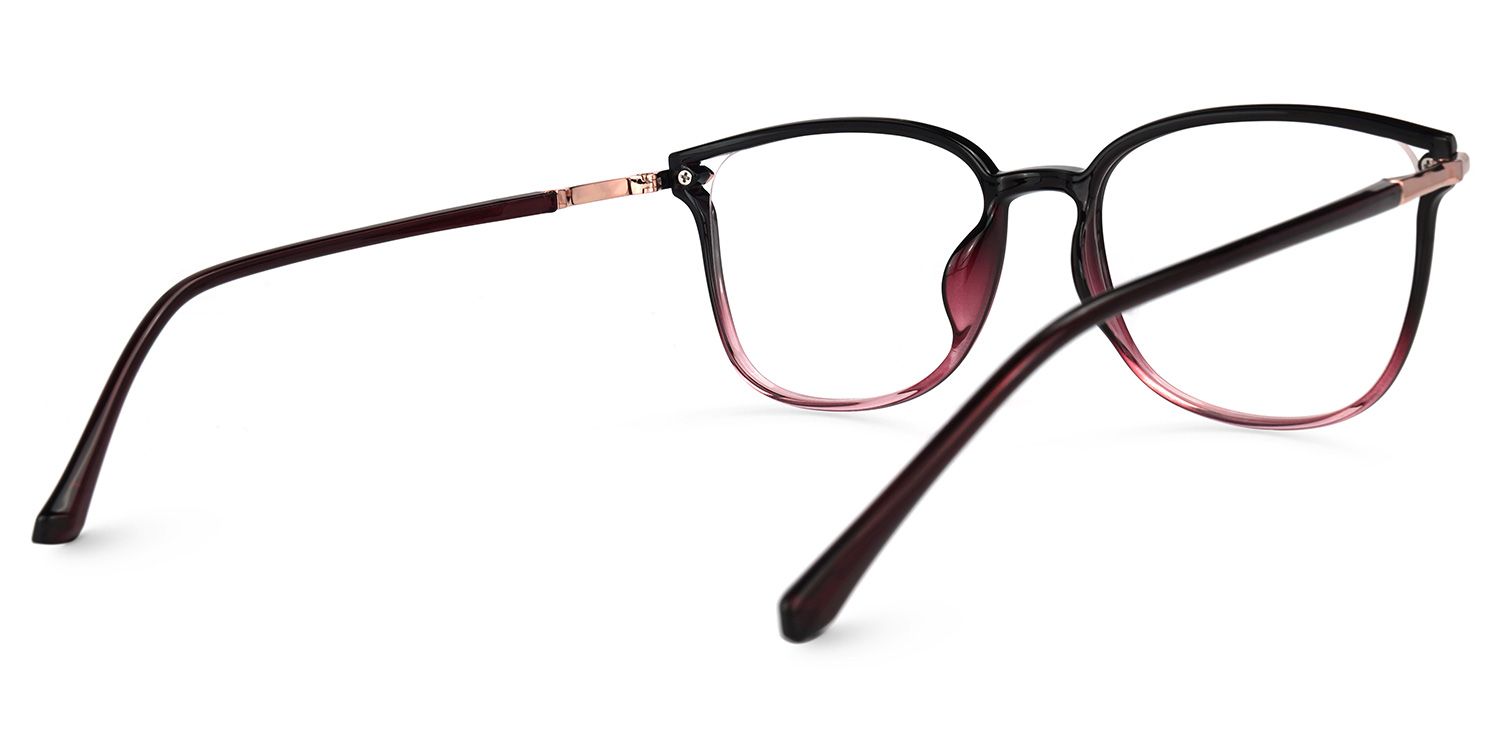 Mander Lunettes carrées  Noir Violet3