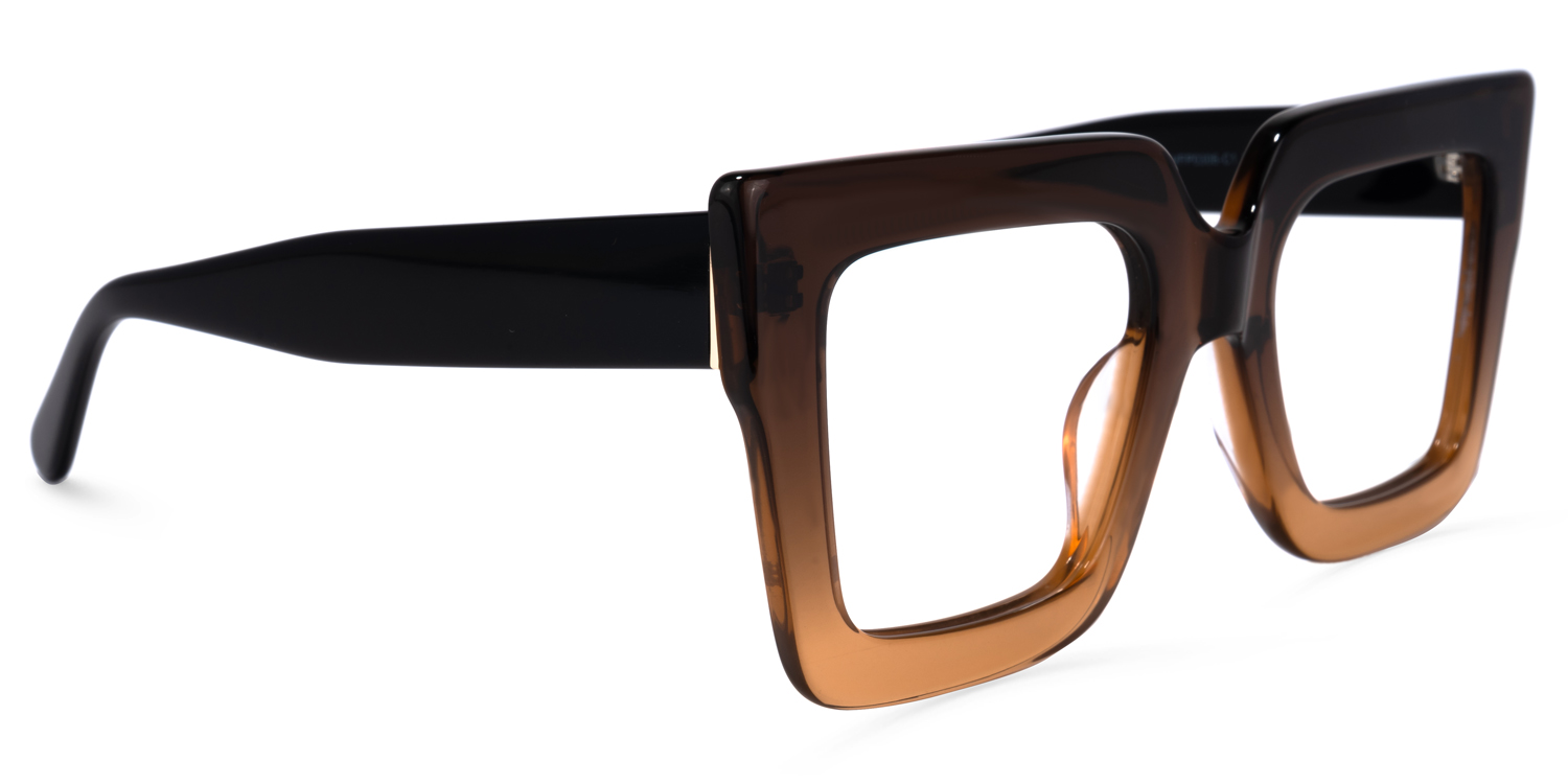 Brandon Marron Carré Lunettes3