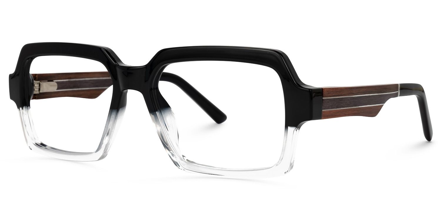 Jack Noir-Cristal Rectangle Lunettes3