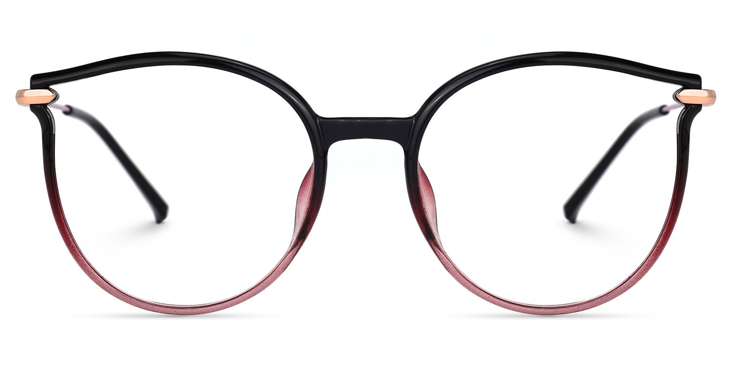 Yadejah Noir Rouge Cateye Lunettes0