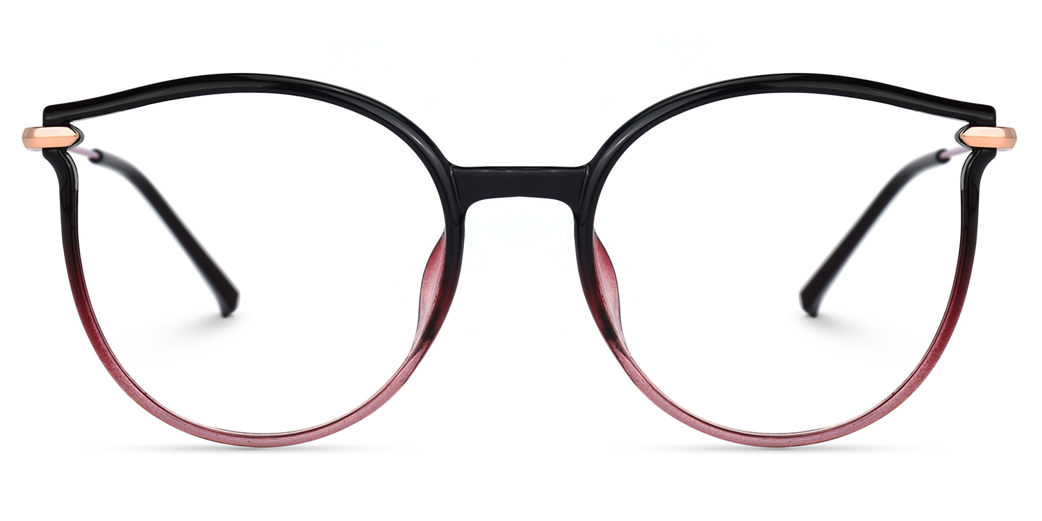 Yadejah Noir Rouge Cateye Lunettes0