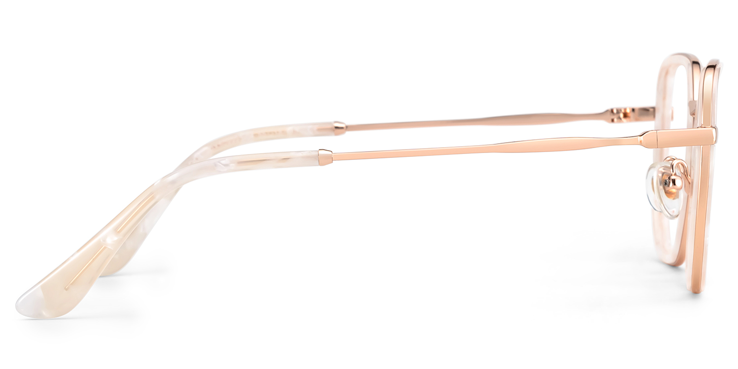 Levi Blanc Perlé Géométrique Lunettes2